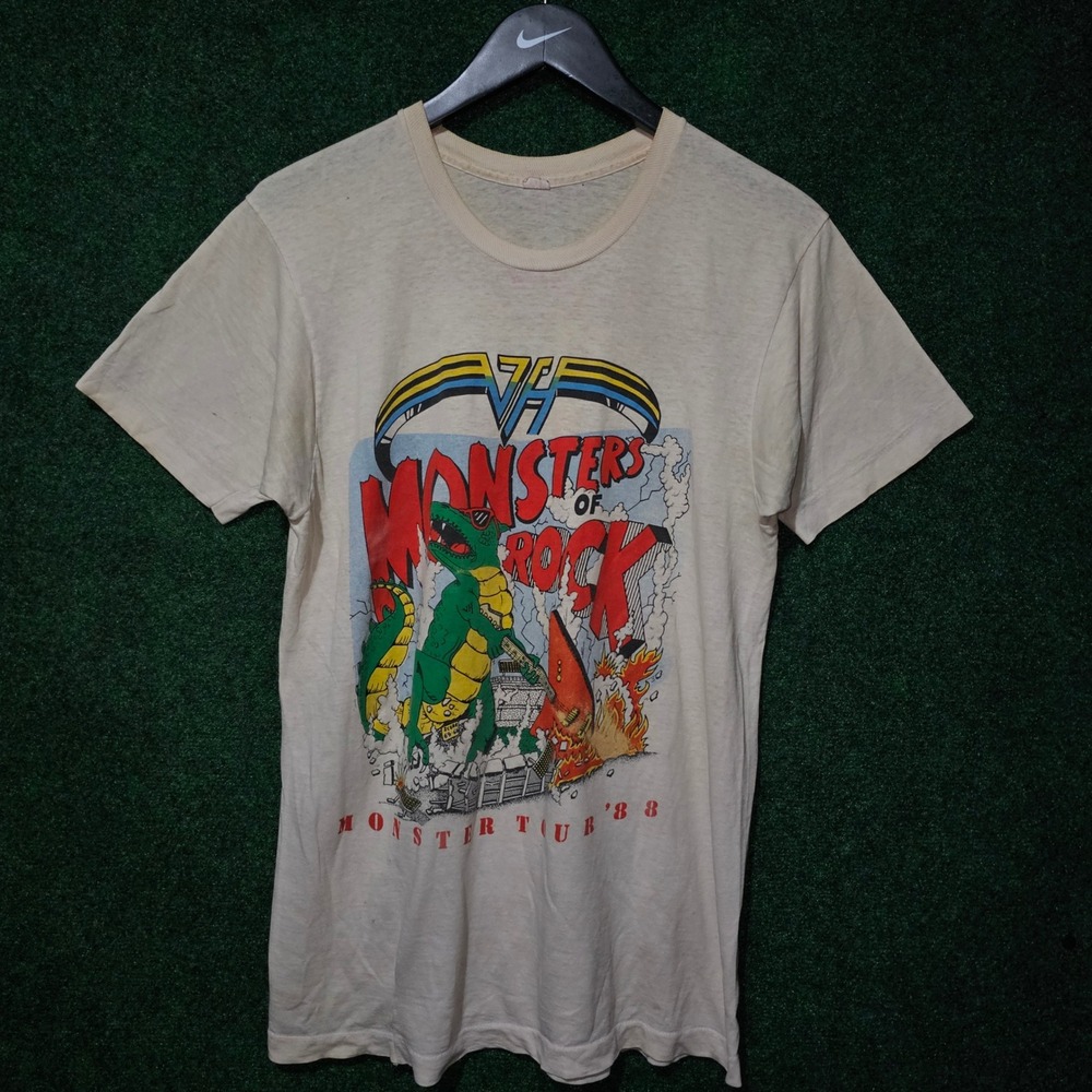 Vintage 1988 Monsters of Rock Tour Tshirt Van Halen Metallica Scorpion Band Tee